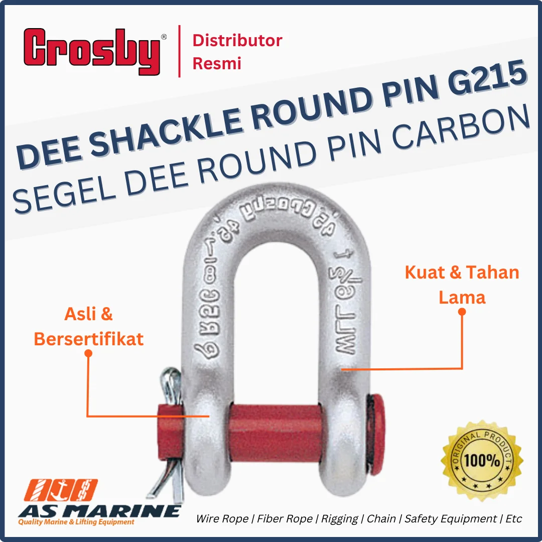 dee shackle round pin crosby g215